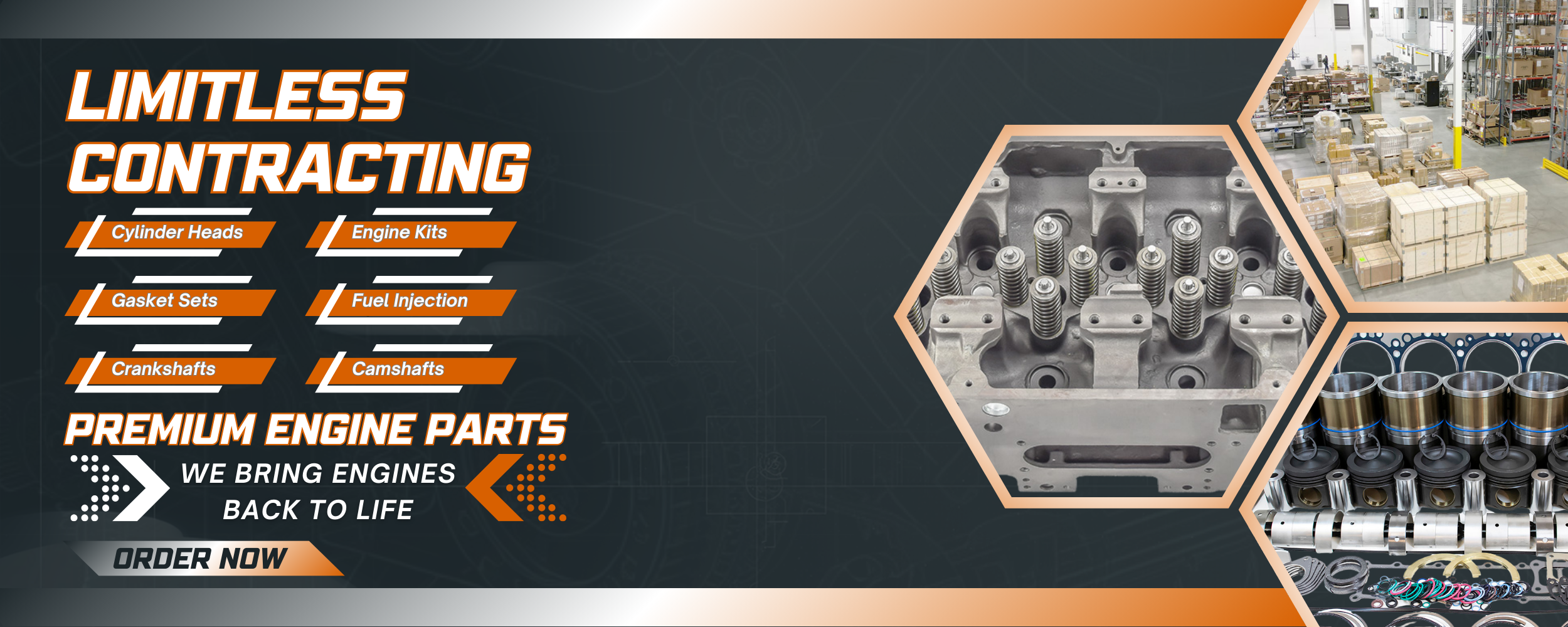 Aftermarket heavy-duty diesel parts catalog and part finder banner